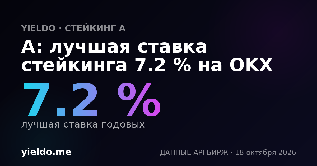 A: лучшая ставка стейкинга 7.1 % на OKX