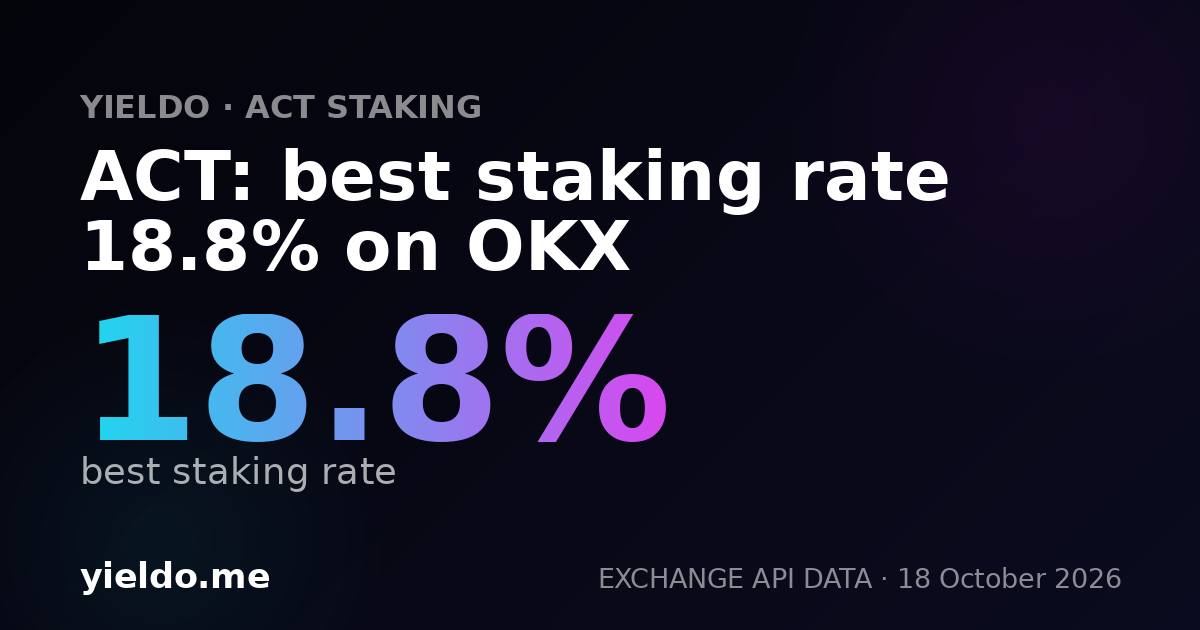 ACT: best staking rate 18.8% on OKX