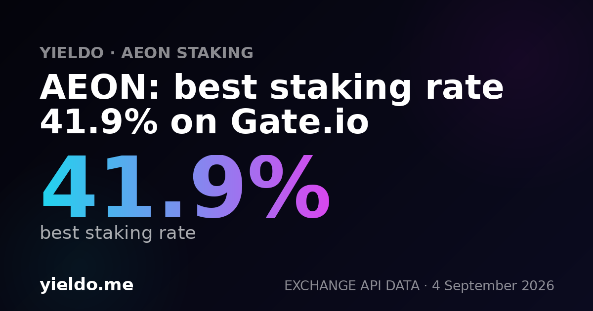 AEON: best staking rate 25.9% on Bitget