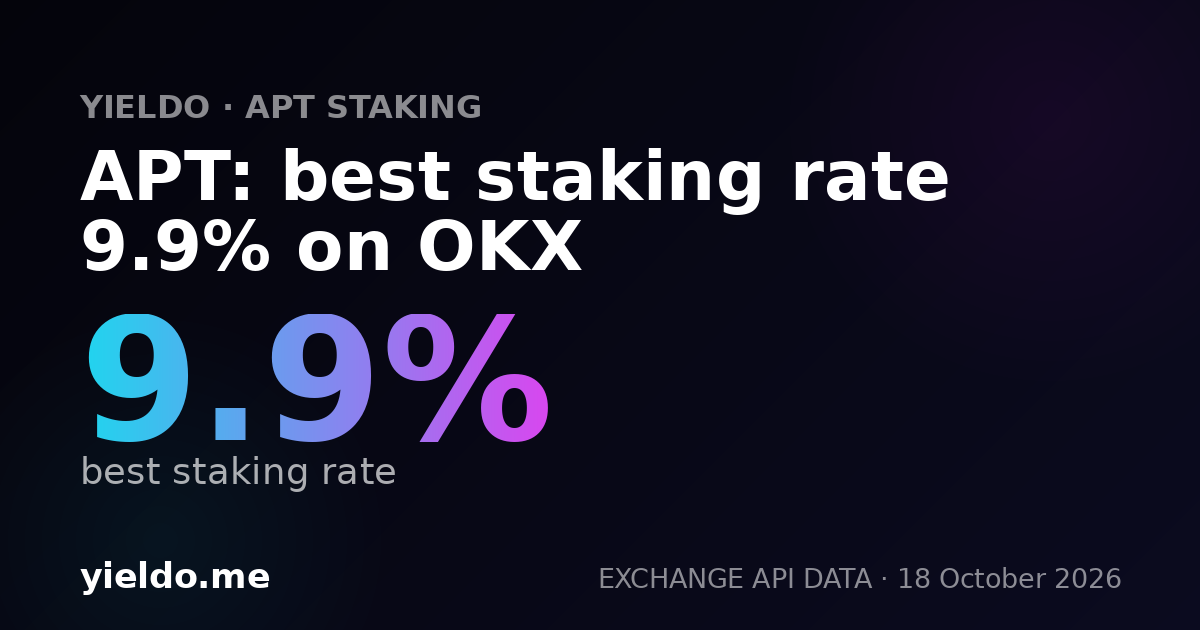 APT: best staking rate 9.9% on OKX