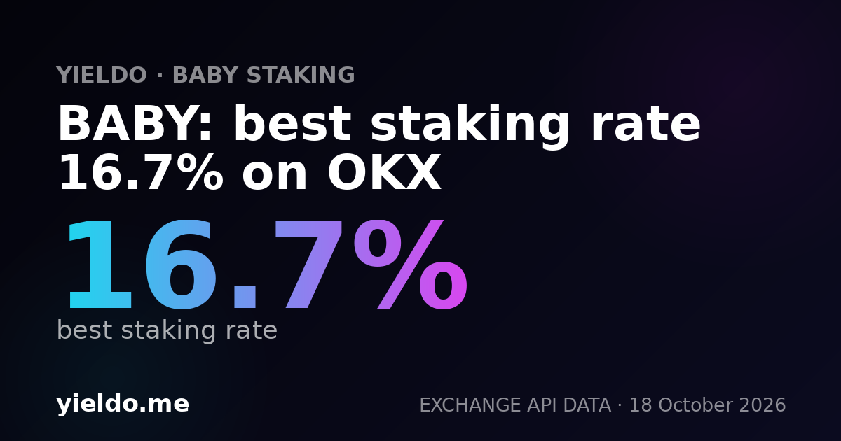 BABY: best staking rate 16.7% on OKX
