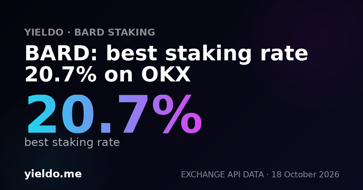 BARD: best staking rate 20.7% on OKX