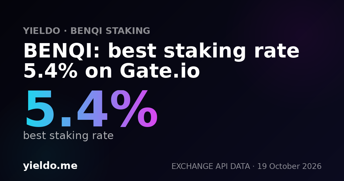 BENQI: best staking rate 5.4% on Gate.io