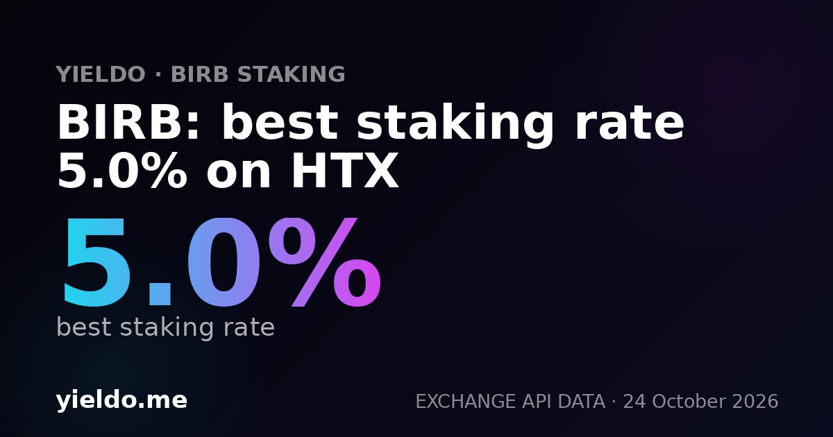 BIRB: best staking rate 5.0% on HTX