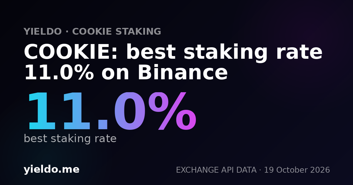 COOKIE: best staking rate 11.1% on Binance