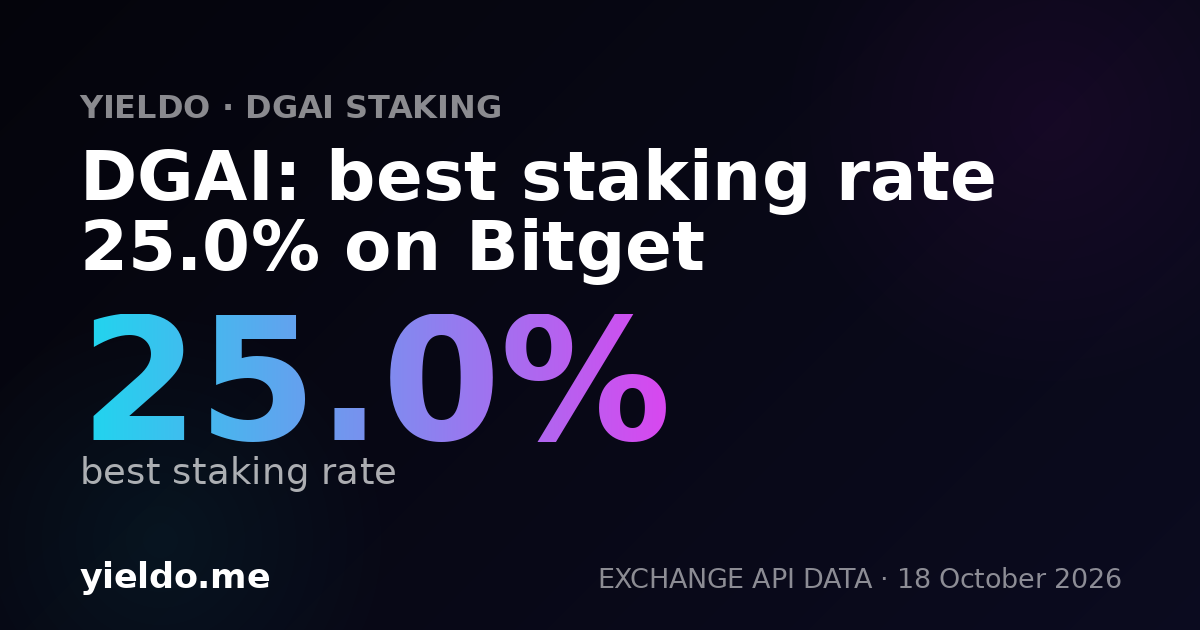 DGAI: best staking rate 25.0% on Bitget