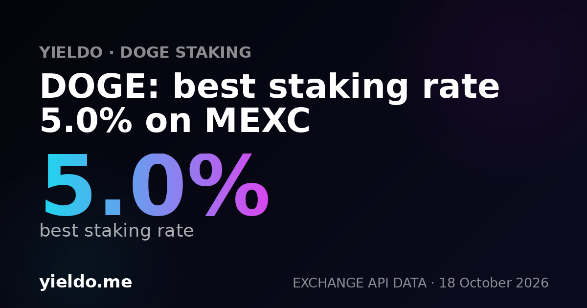 DOGE: best staking rate 5.0% on MEXC