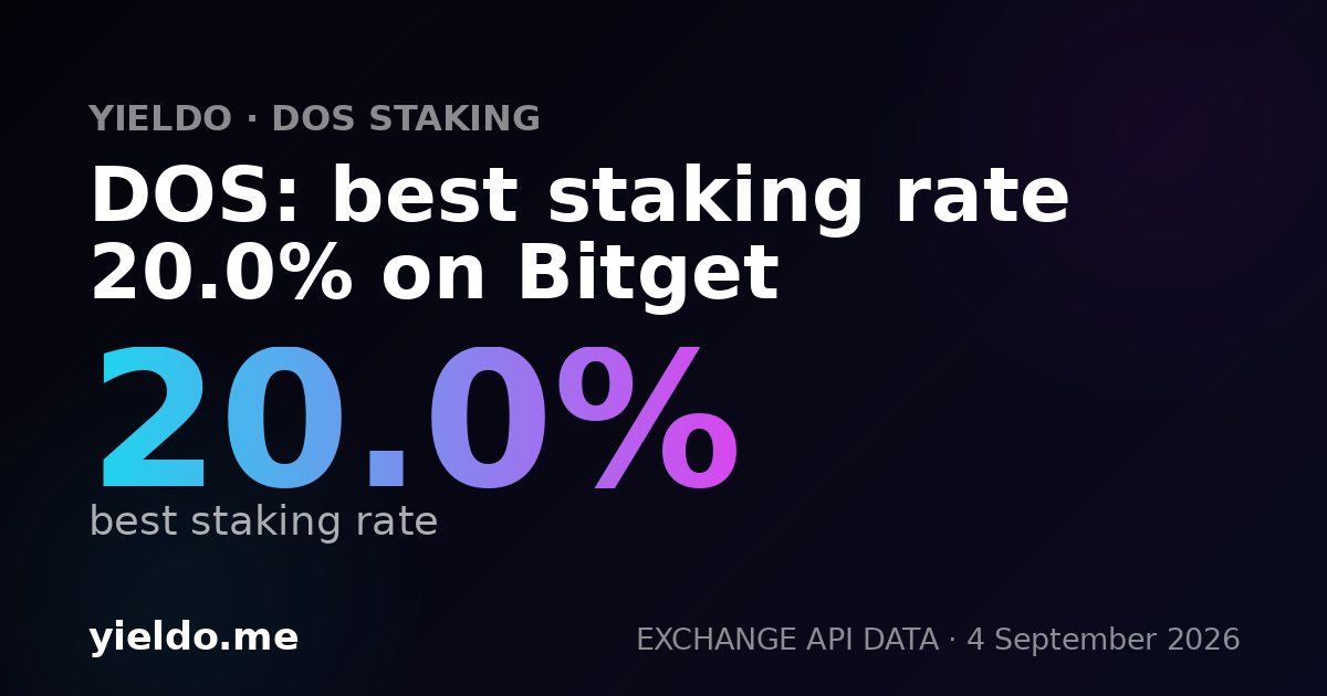 DOS: best staking rate 20.0% on Bitget