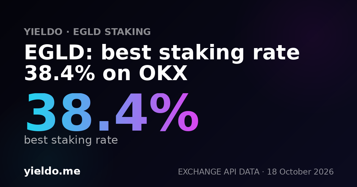 EGLD: best staking rate 37.4% on OKX