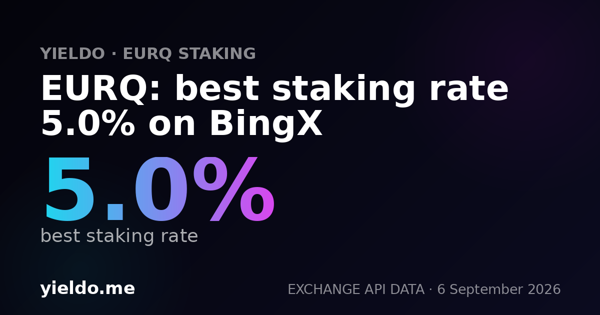 EURQ: best staking rate 5.0% on BingX