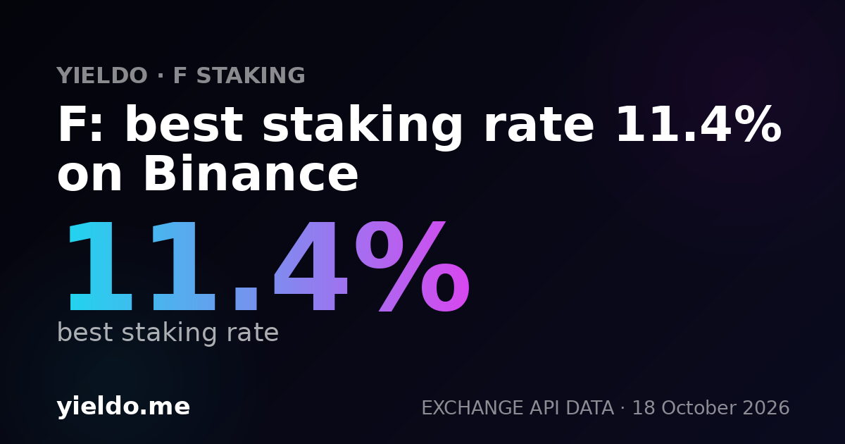 F: best staking rate 11.4% on Binance