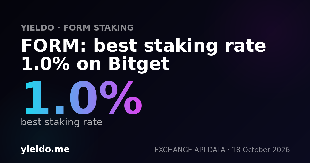 FORM: best staking rate 1.0% on Bitget
