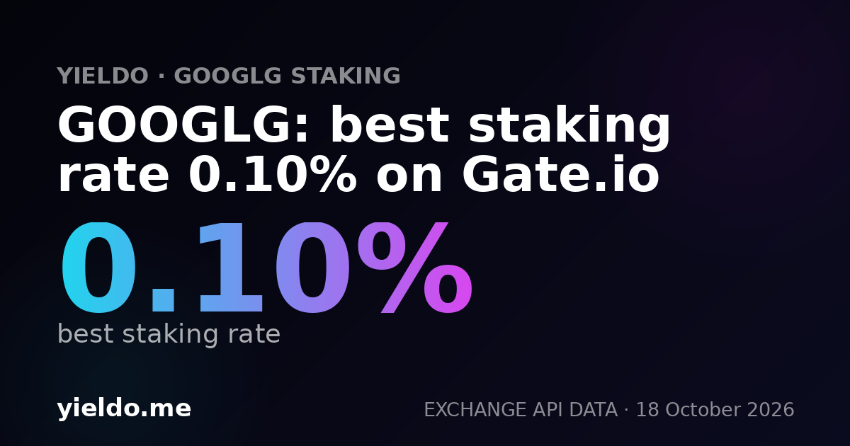 GOOGLG: best staking rate 0.10% on Gate.io