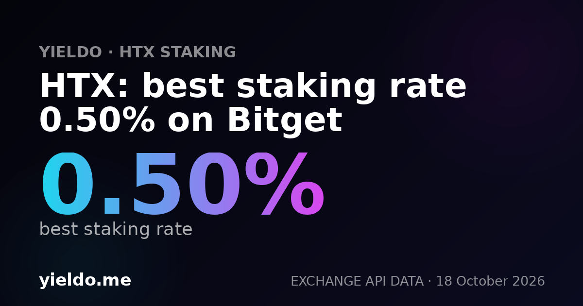 HTX: best staking rate 0.50% on Bitget