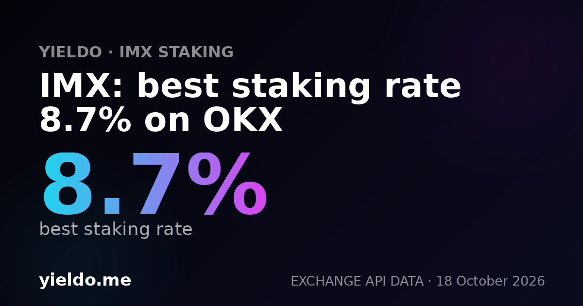 IMX: best staking rate 8.7% on OKX