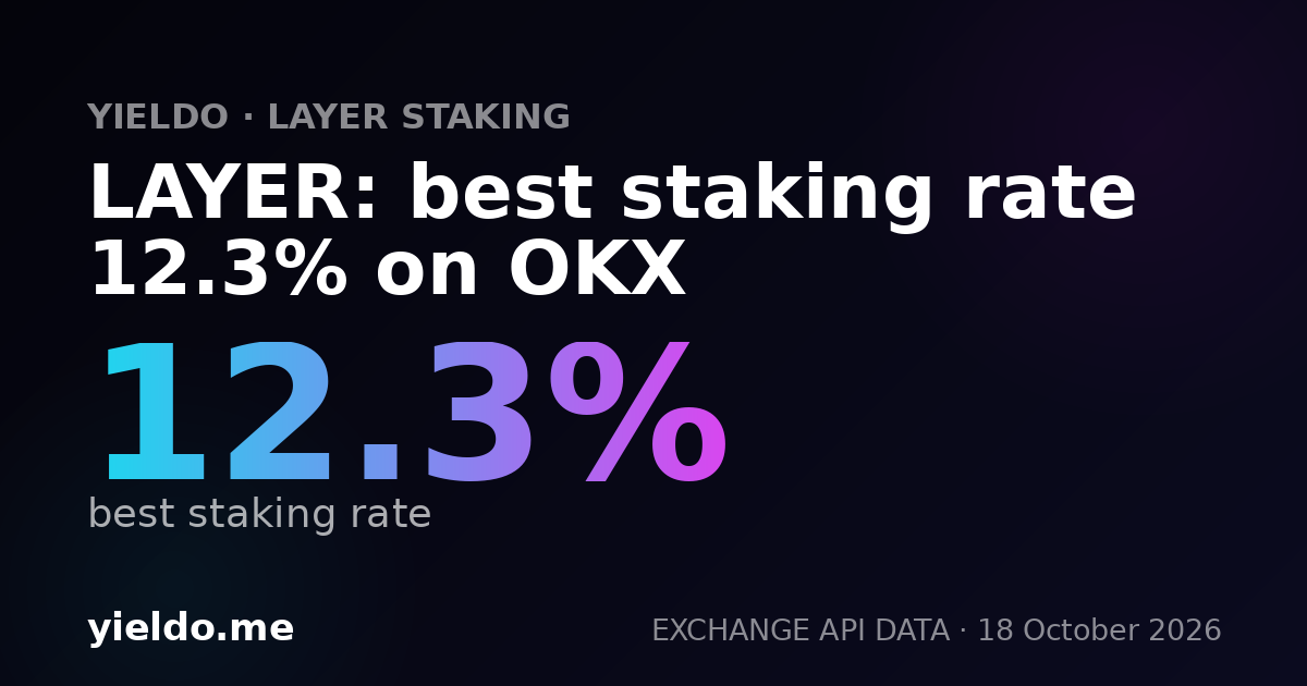 LAYER: best staking rate 12.3% on OKX