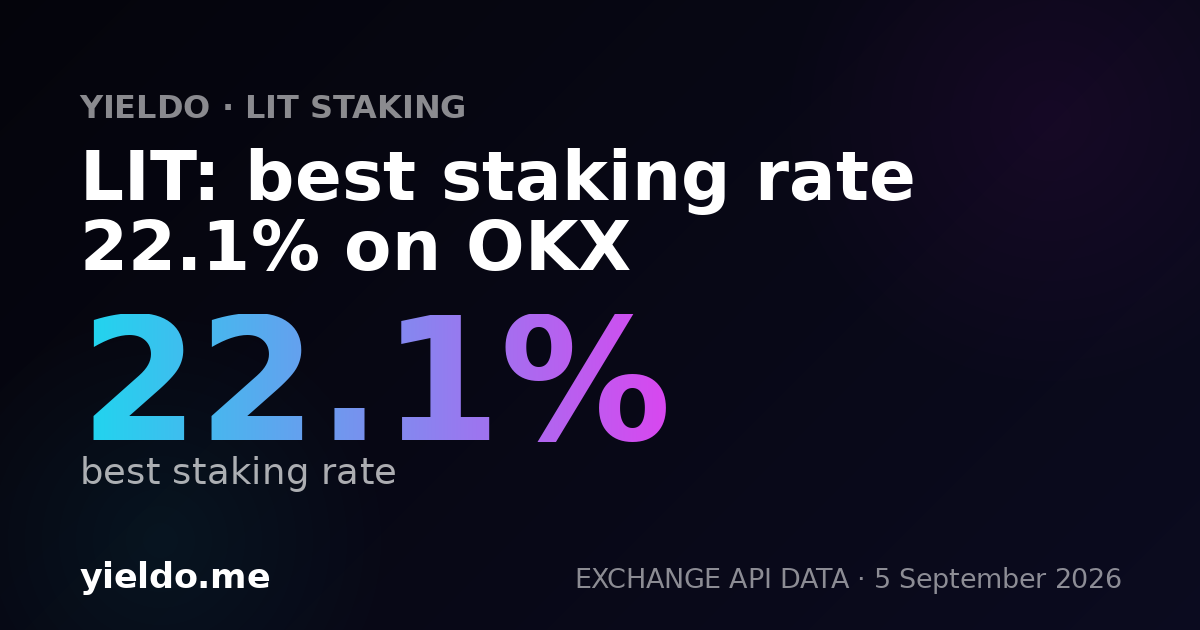 LIT: best staking rate 24.4% on OKX