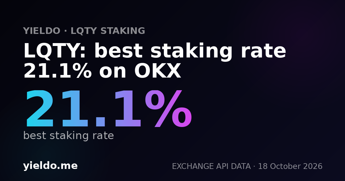 LQTY: best staking rate 21.1% on OKX
