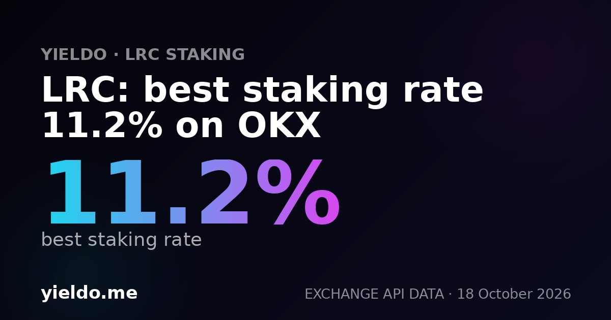 LRC: best staking rate 11.3% on OKX