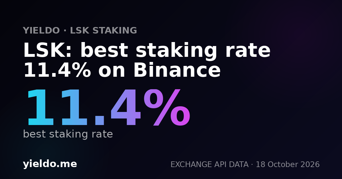 LSK: best staking rate 11.4% on Binance