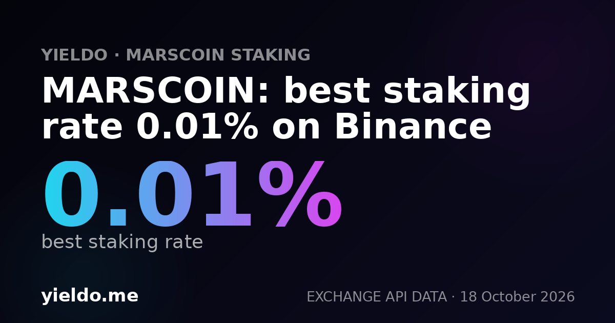 MARSCOIN: best staking rate 0.01% on Binance