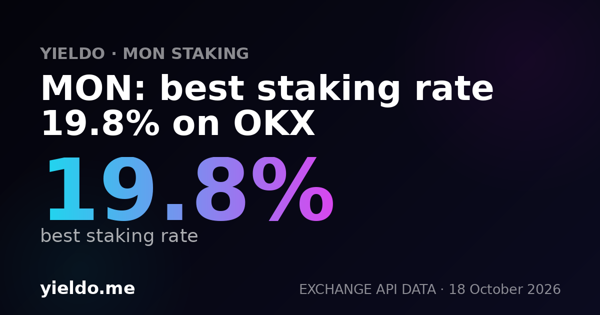 MON: best staking rate 19.8% on OKX