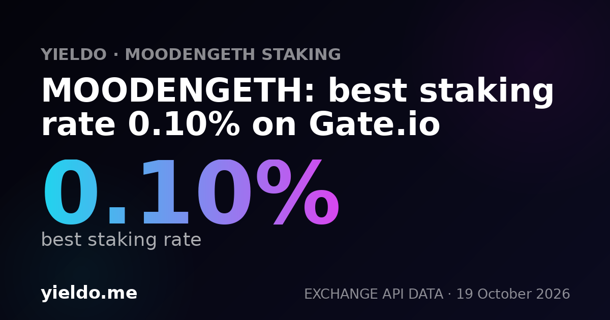 MOODENGETH: best staking rate 0.10% on Gate.io
