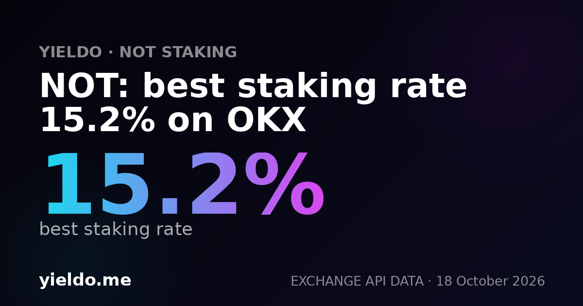 NOT: best staking rate 15.3% on OKX