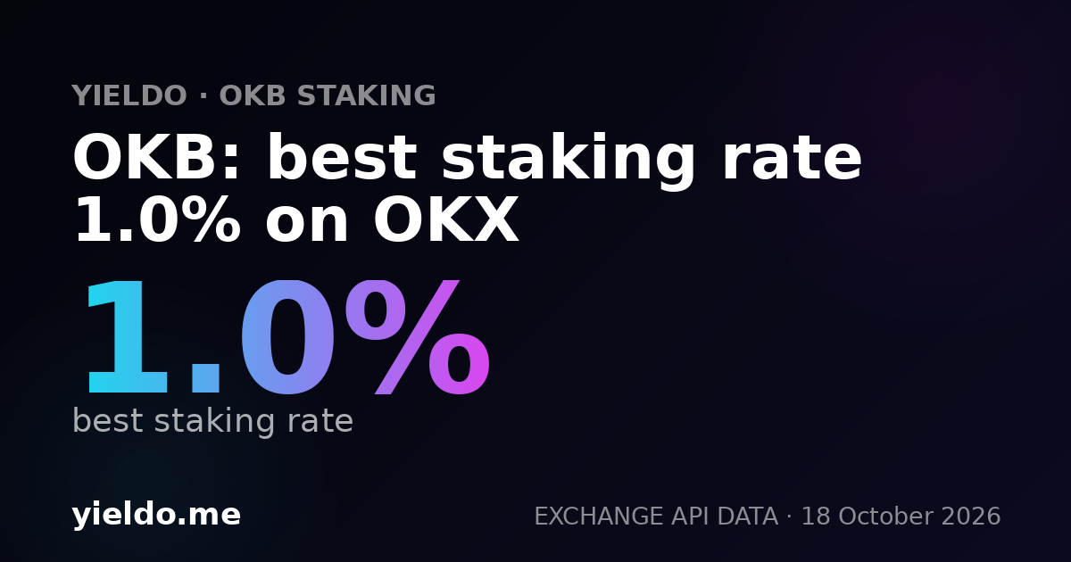 OKB: best staking rate 1.0% on OKX