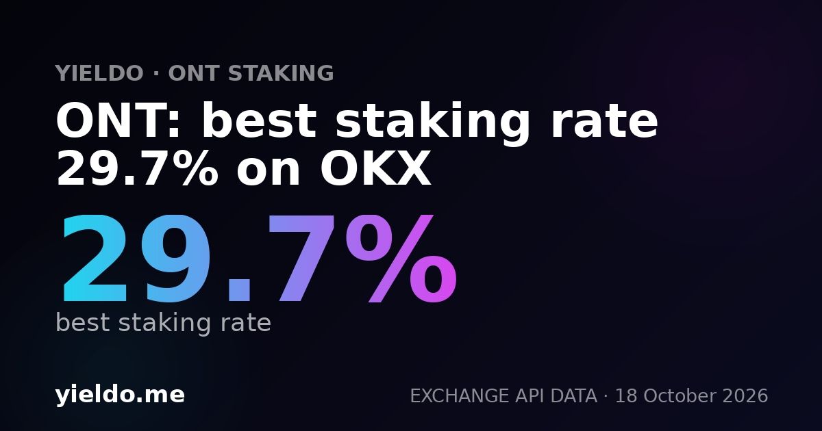 ONT: best staking rate 29.7% on OKX