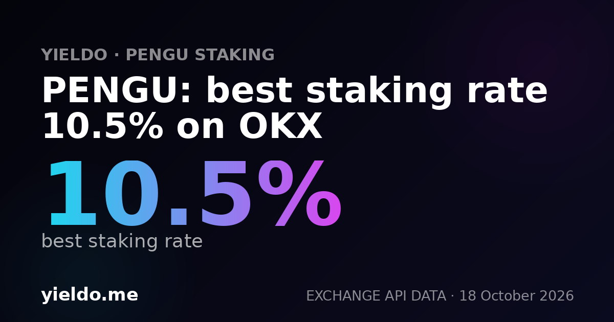 PENGU: best staking rate 10.0% on OKX