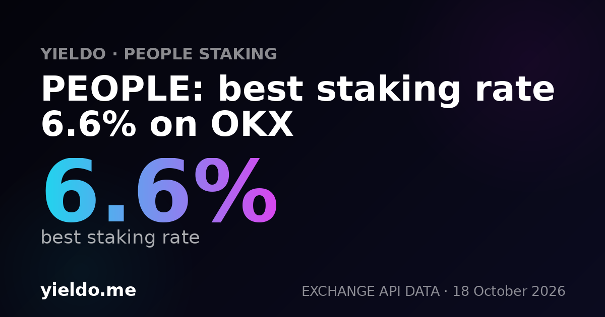 PEOPLE: best staking rate 6.5% on OKX