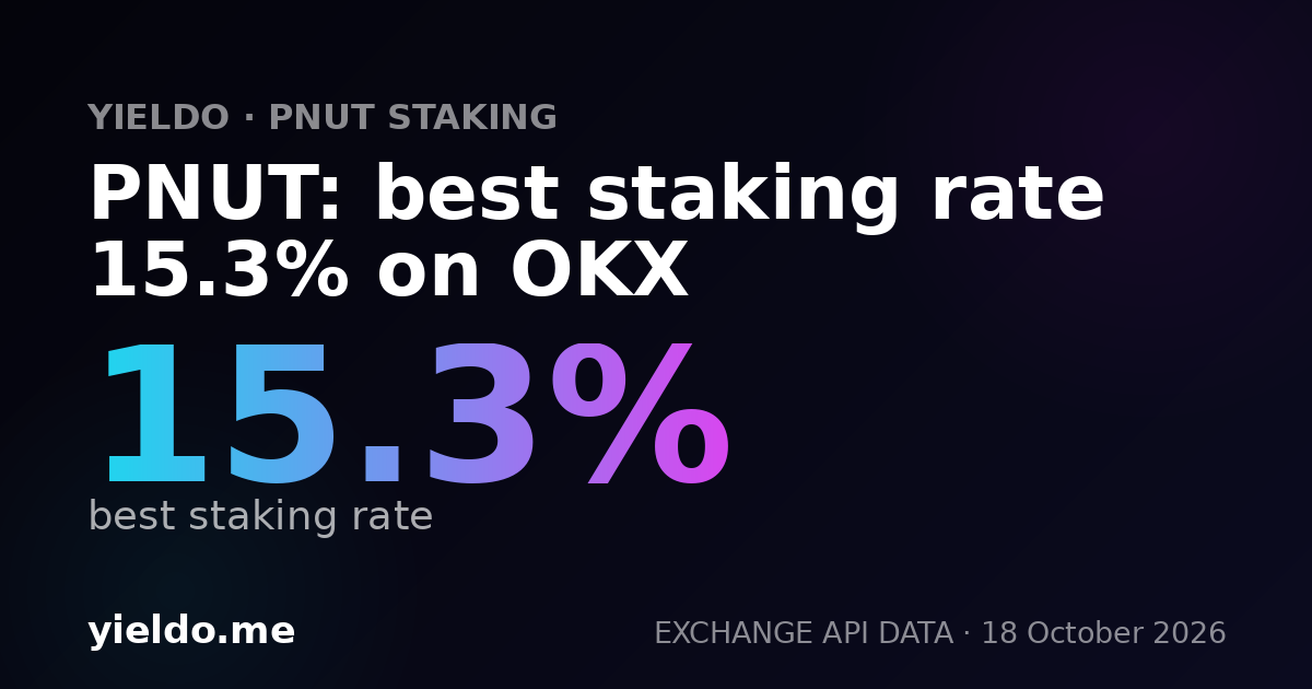 PNUT: best staking rate 15.3% on OKX