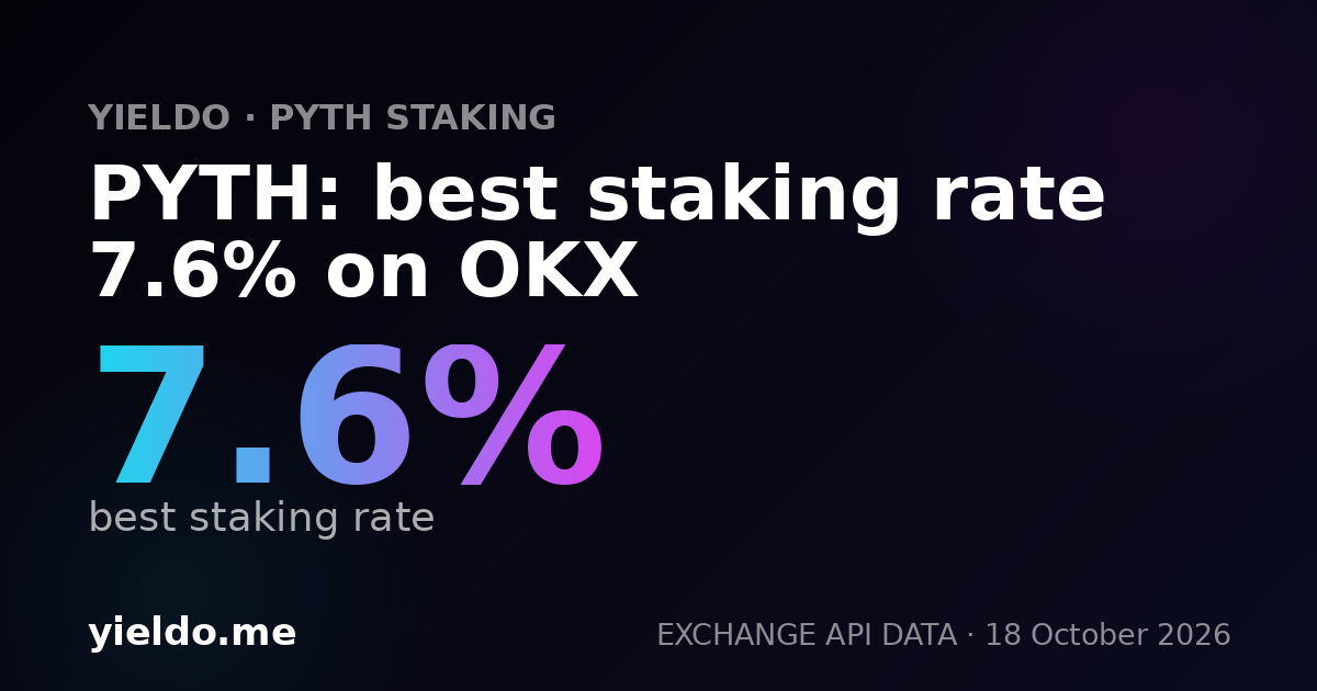 PYTH: best staking rate 7.6% on OKX