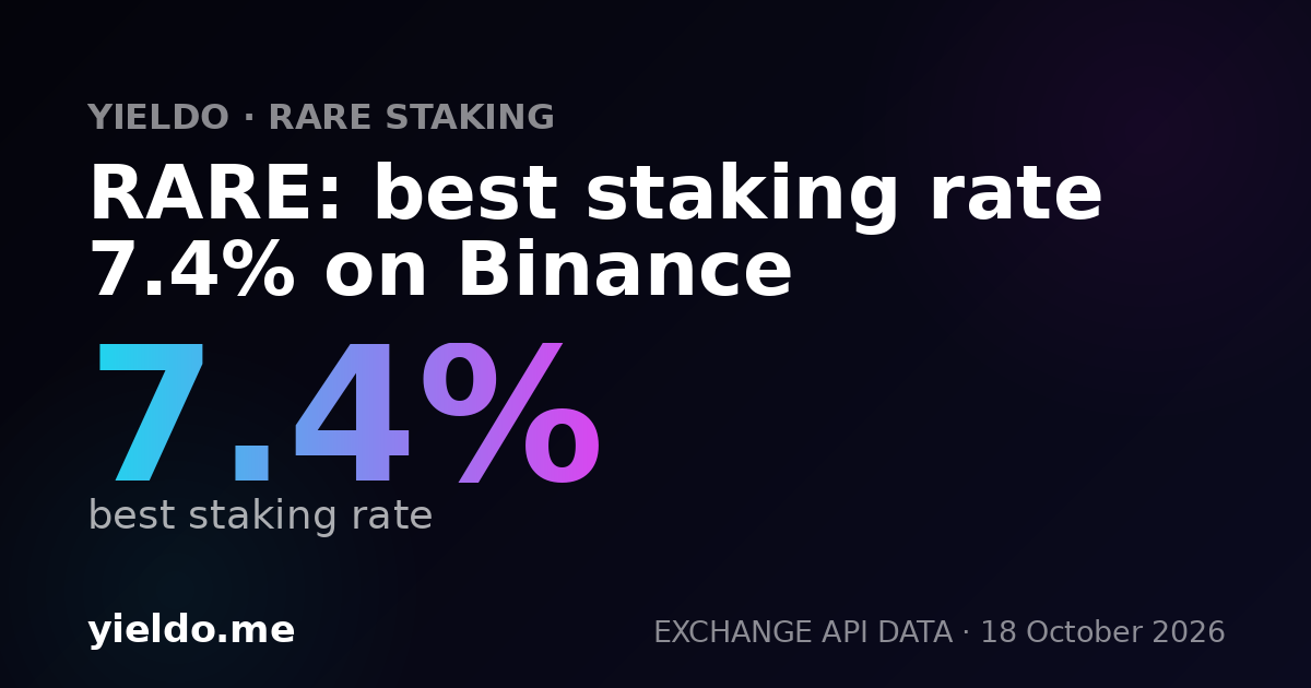 RARE: best staking rate 8.3% on Binance