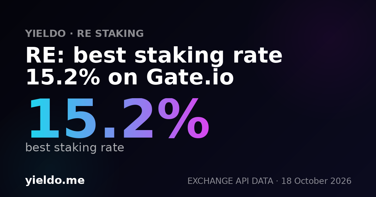 RE: best staking rate 15.2% on Gate.io