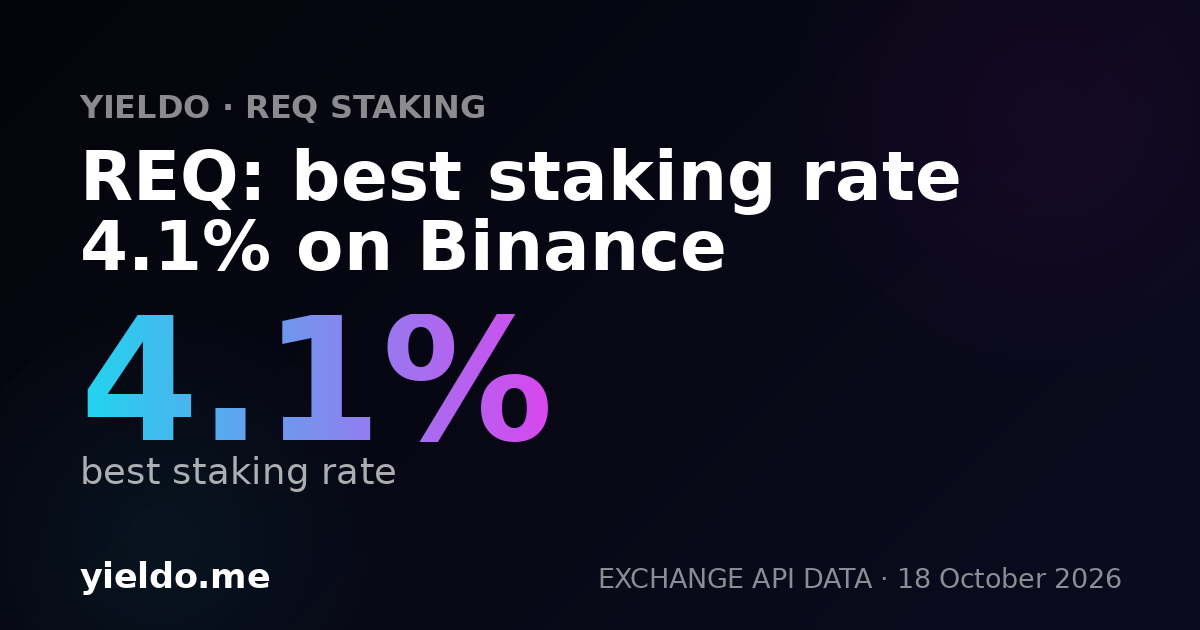REQ: best staking rate 4.1% on Binance