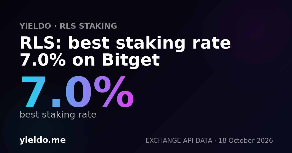 RLS: best staking rate 7.0% on Bitget