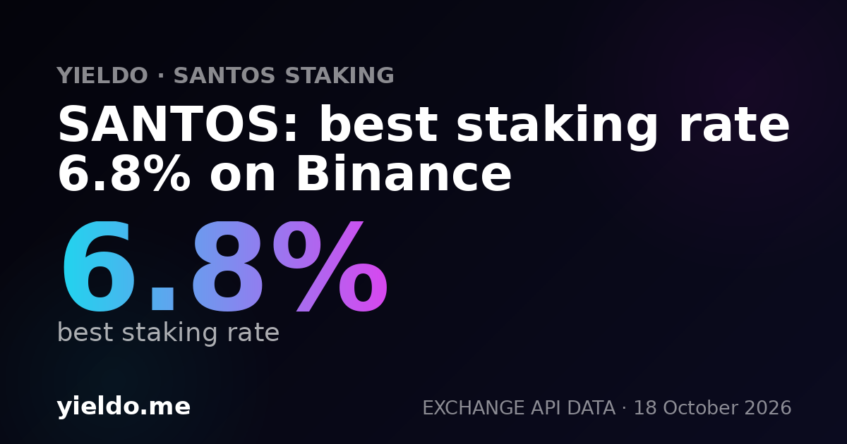 SANTOS: best staking rate 3.5% on Binance