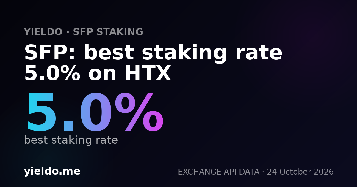 SFP: best staking rate 5.0% on HTX