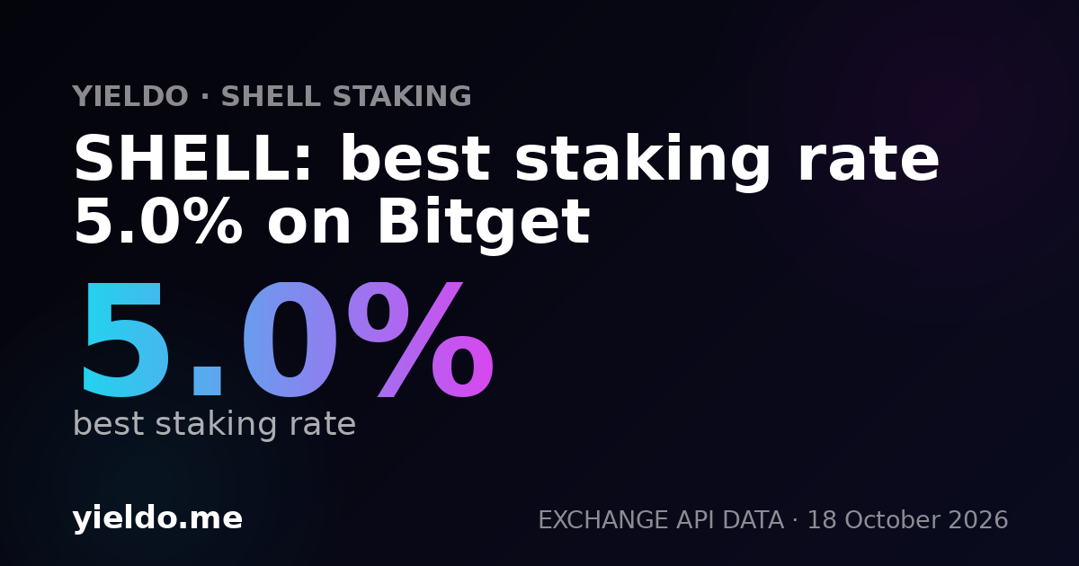 SHELL: best staking rate 5.0% on Bitget