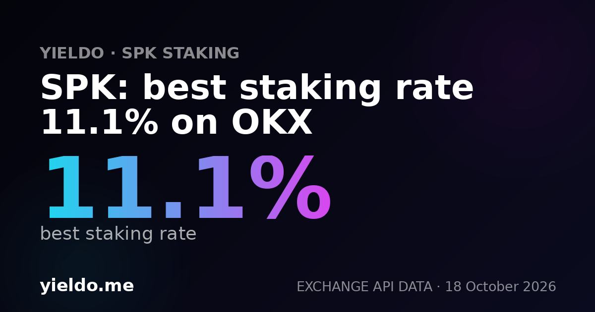 SPK: best staking rate 11.1% on OKX