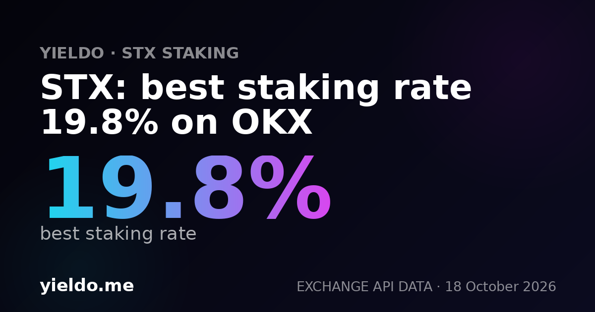 STX: best staking rate 19.8% on OKX