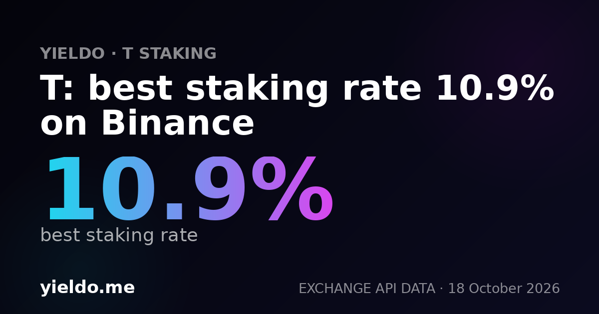 T: best staking rate 10.9% on Binance