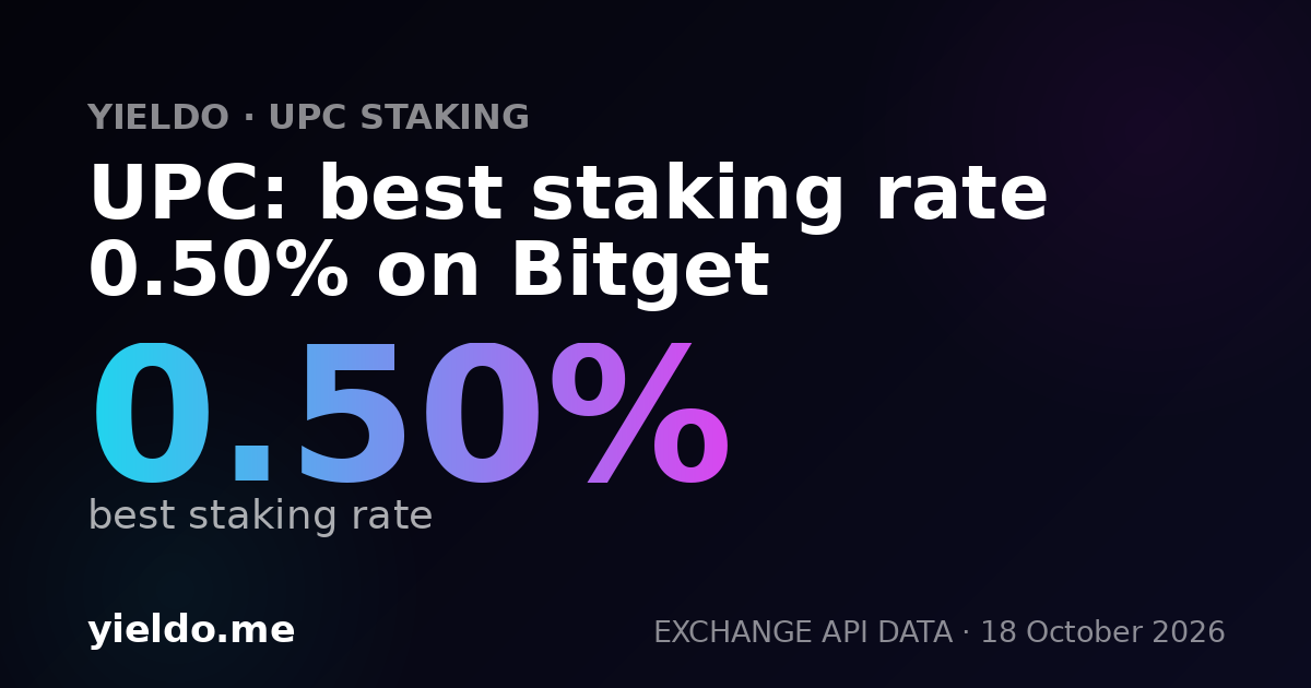 UPC: best staking rate 0.50% on Bitget