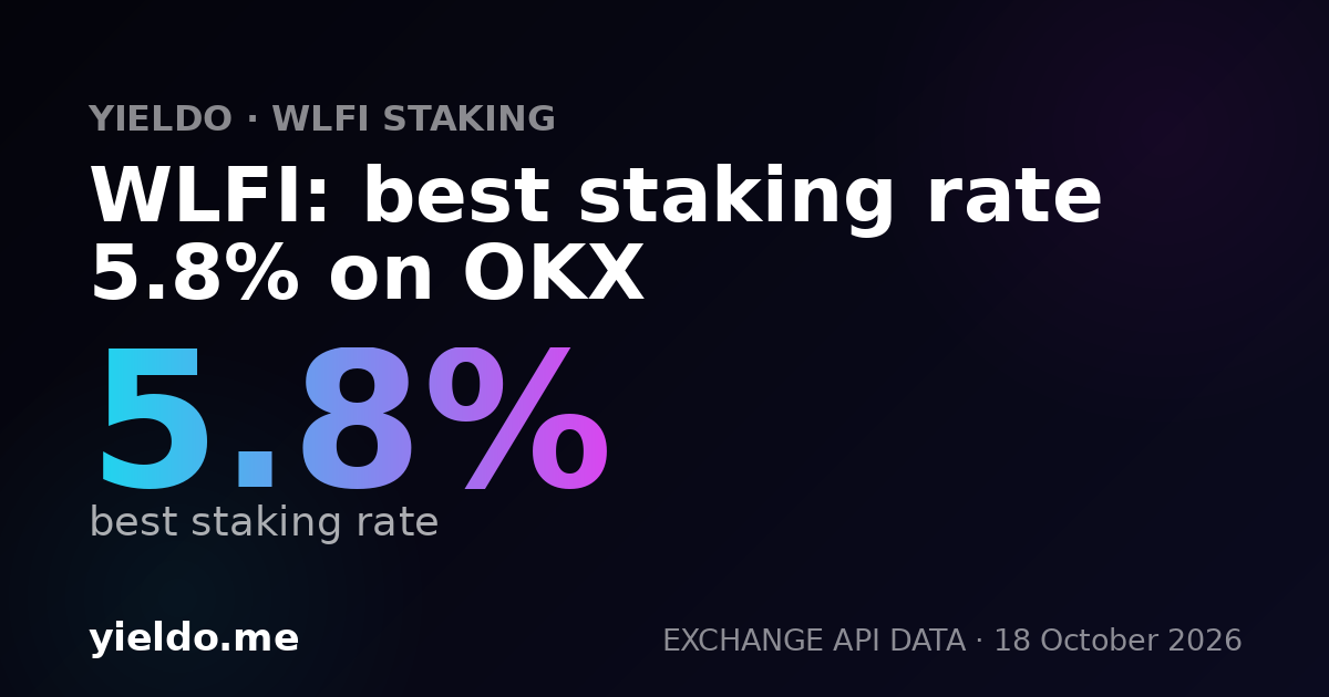 WLFI: best staking rate 5.8% on OKX