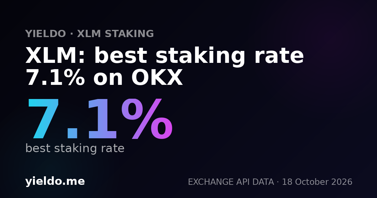 XLM: best staking rate 7.1% on OKX