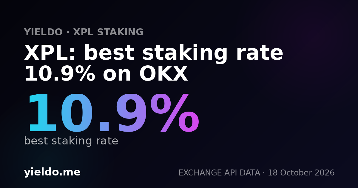 XPL: best staking rate 11.1% on OKX