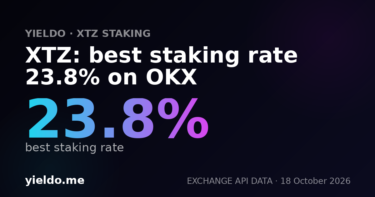 XTZ: best staking rate 23.9% on OKX