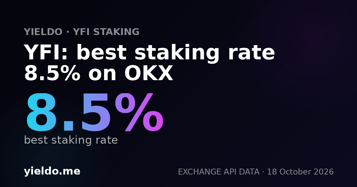 YFI: best staking rate 8.5% on OKX